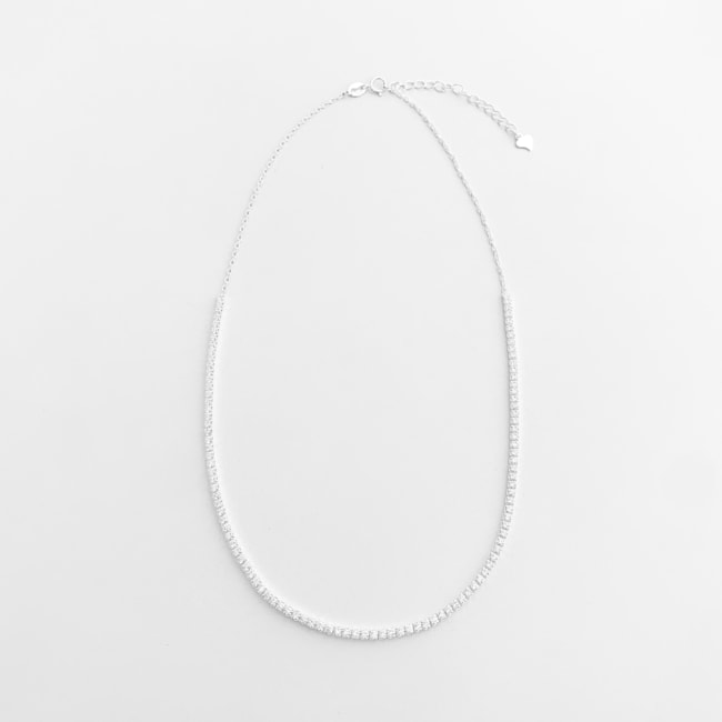Gargantilha Riviera Cravejada com Zircônis - 36cm