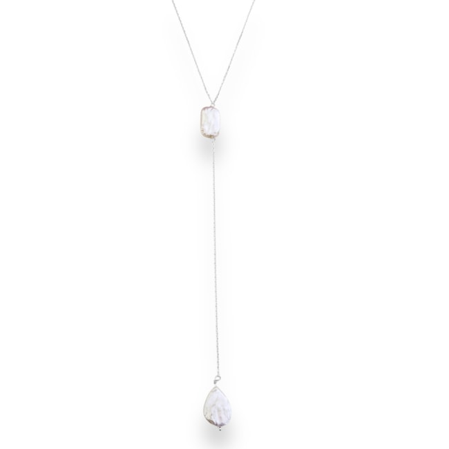 Gravatinha de Pérola Biwa Amassada - 40cm 