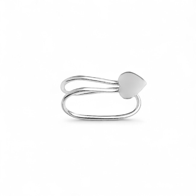 Piercing de Pressão com Coração na Ponta 