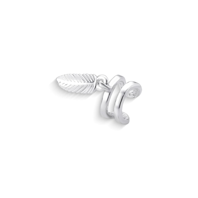Piercing de Pressão com Pingente de Pena 