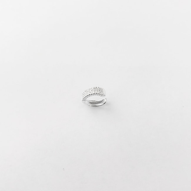 Piercing de Pressão Meia Argola com Zircônias