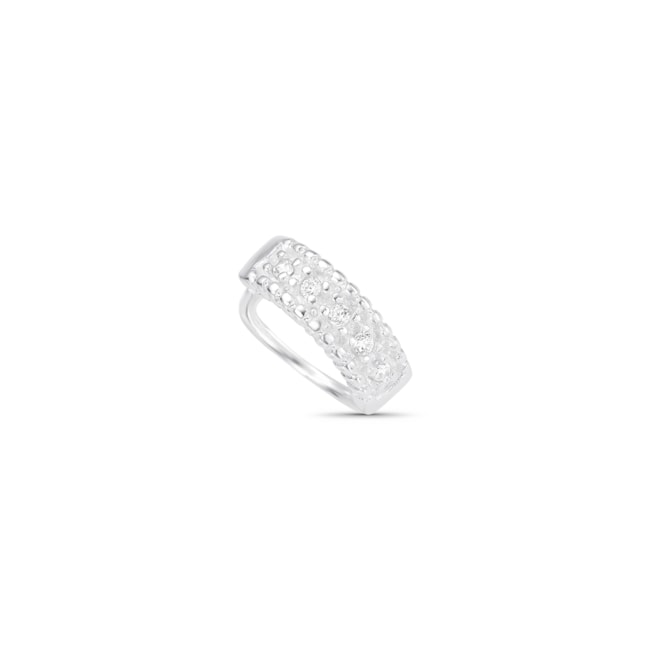 Piercing de Pressão Meia Argola com Zircônias