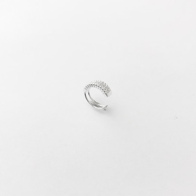 Piercing de Pressão Meia Argola com Zircônias