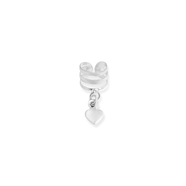 Piercing Fake 3 aros com Pingente de Coração Liso