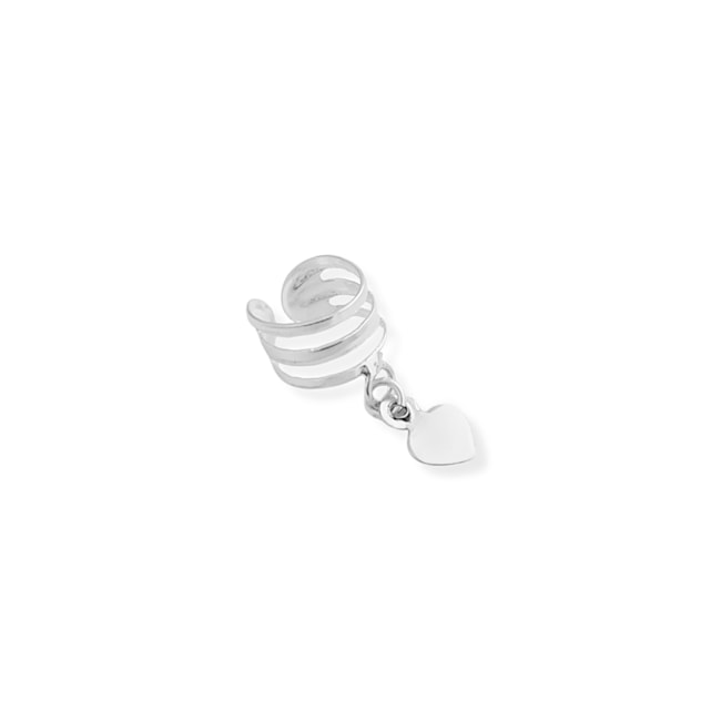 Piercing Fake 3 aros com Pingente de Coração Liso