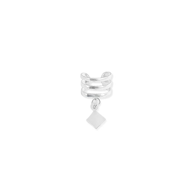 Piercing Fake 3 aros com Pingente Quadrado