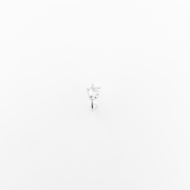 Piercing Fake com Zircônia Cristal de Coração