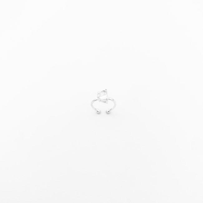 Piercing Fake com Zircônia Cristal de Coração