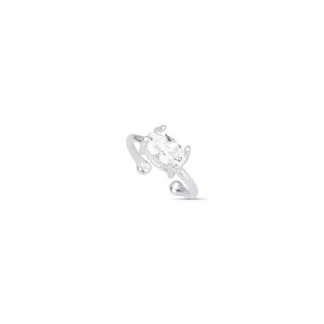 Piercing Fake com Zircônia Cristal Oval 