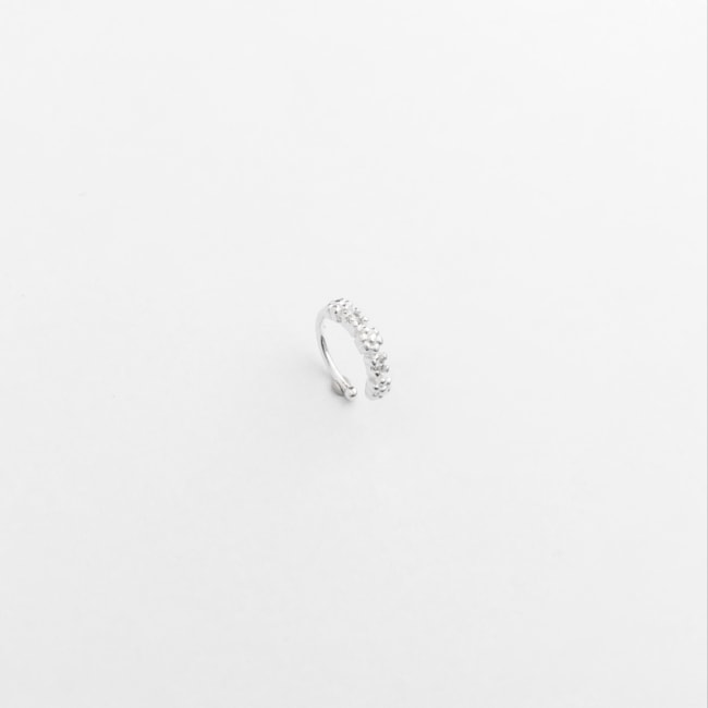 Piercing Fake de Flor Cravejado com Zircônias