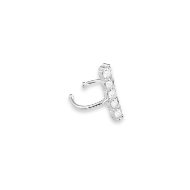 Piercing Fake de Palito Com Zircônias Brancas