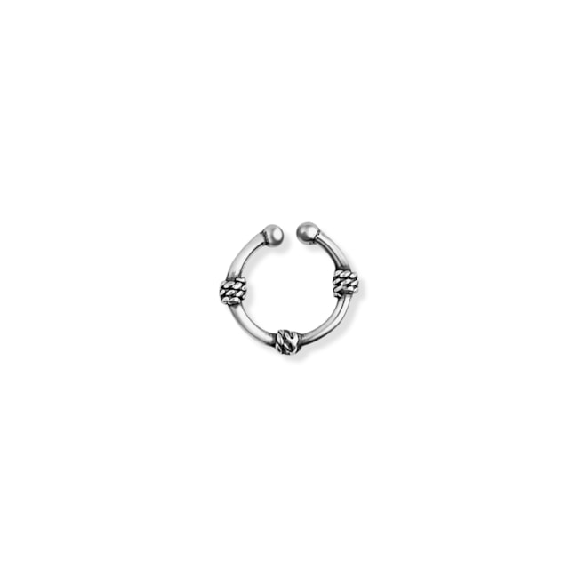 Piercing Fake Meia Argola com Trançados