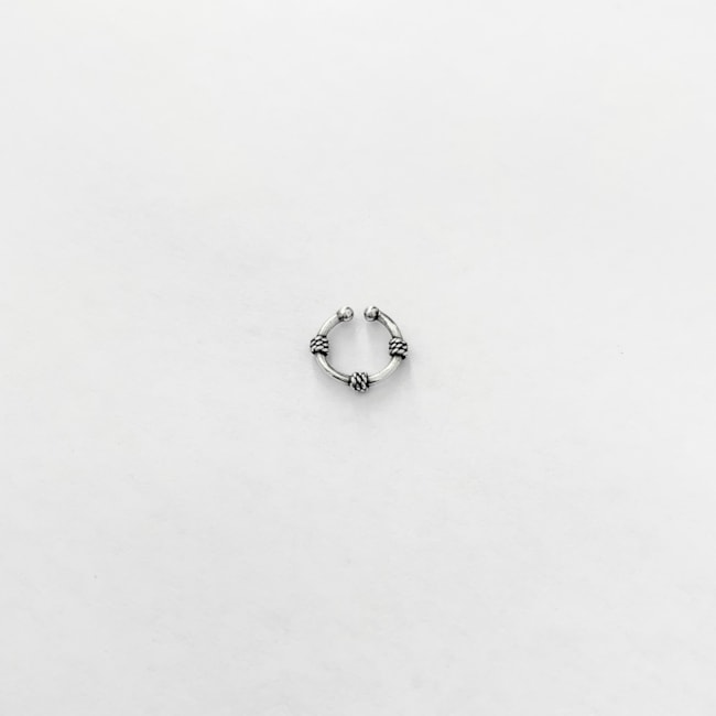 Piercing Fake Meia Argola com Trançados Piercing Fake Meia Argola com Trançados
