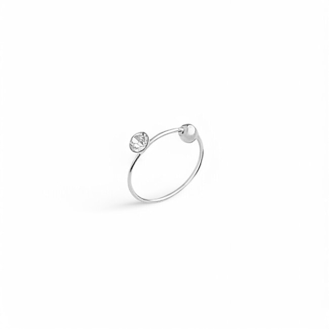 Piercing para Furo Argolinha com Zircônia