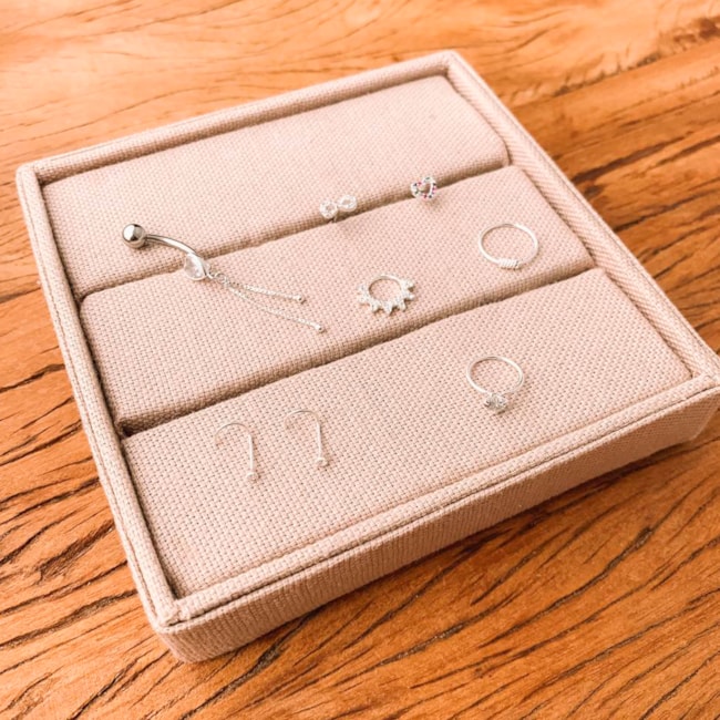 Piercing Para Furo Com Zircônia com Pino em Aço Cirúrgico 
