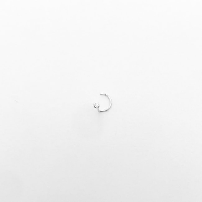 Piercing Para Furo Com Zircônia com Pino em Aço Cirúrgico 