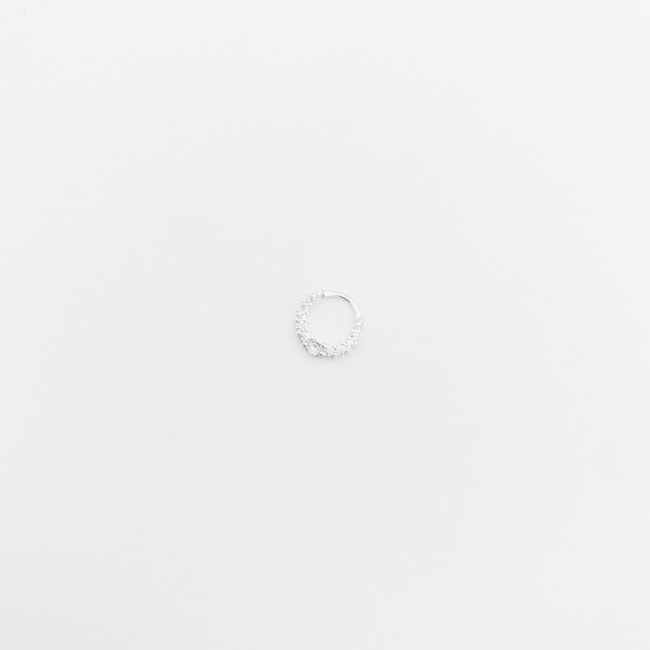 Piercing para Furo Cravejado com Zircônias