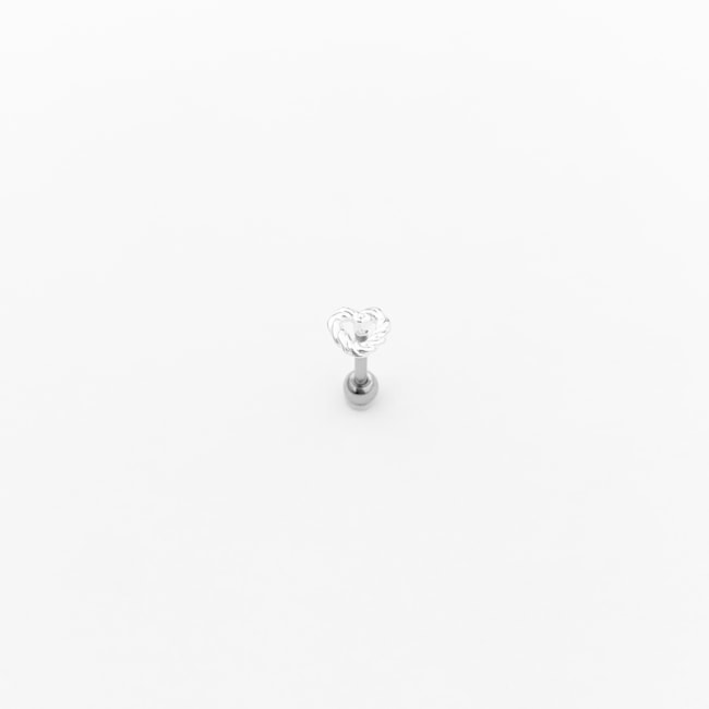 Piercing para Furo de Coração Torcido Vazado