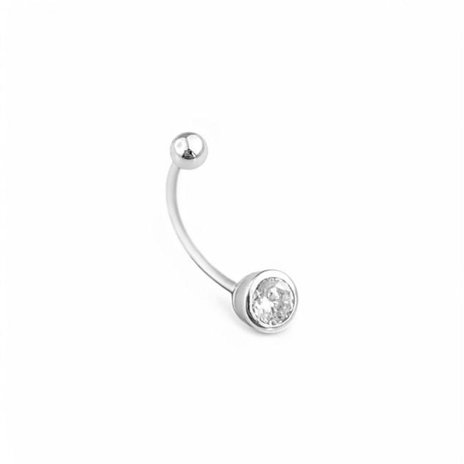 Piercing para Furo de Umbigo com Zircônia
