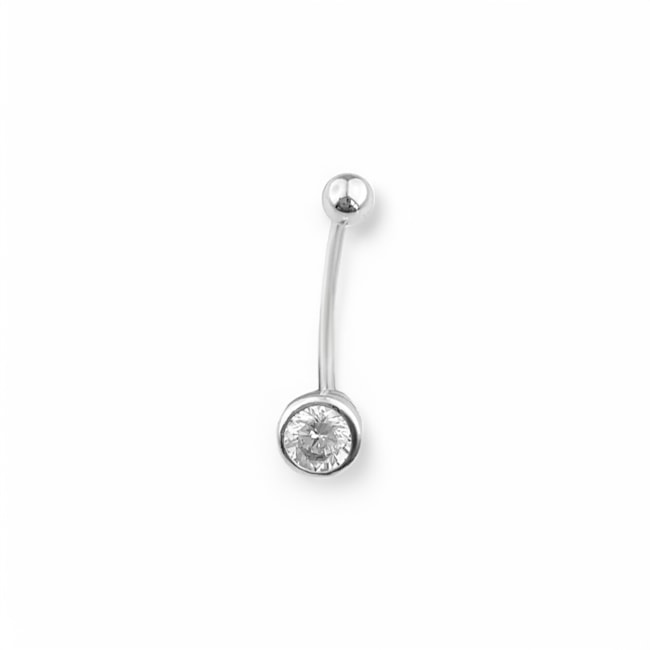 Piercing para Furo de Umbigo com Zircônia