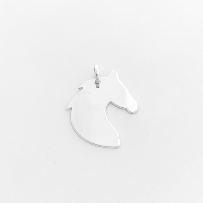 Pingente Busto de Cavalo Liso Chapado