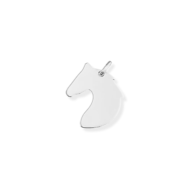 Pingente Busto de Cavalo Liso Chapado