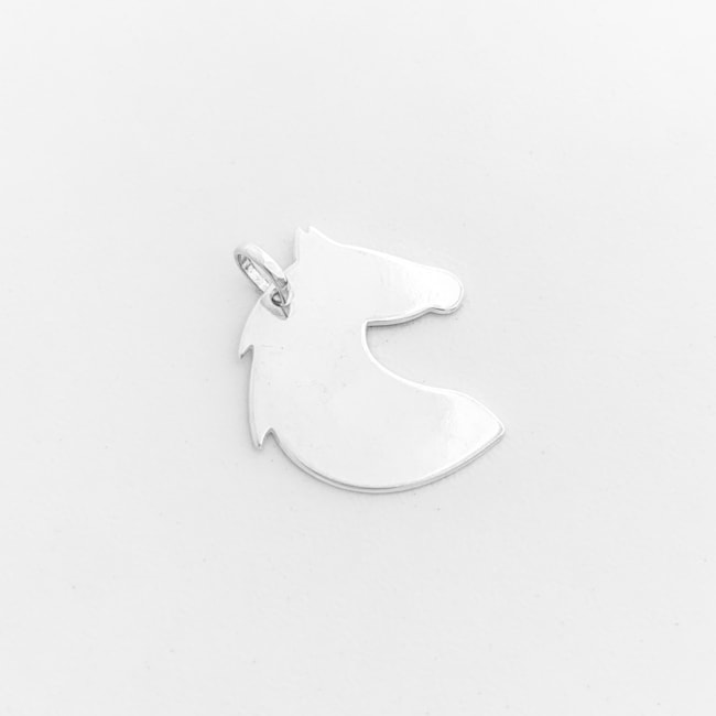 Pingente Busto de Cavalo Liso Chapado