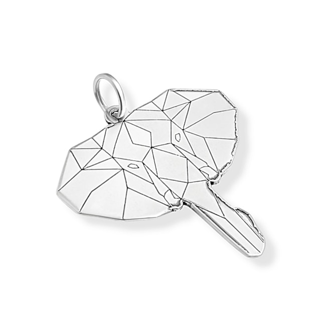 Pingente Cabeça de Elefante Geométrico
