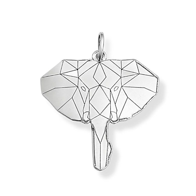 Pingente Cabeça de Elefante Geométrico