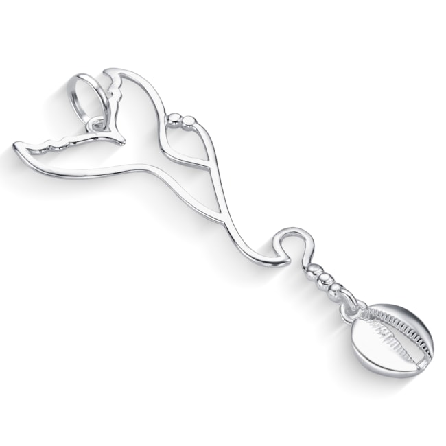 Pingente Cauda de Sereia com Búzios 