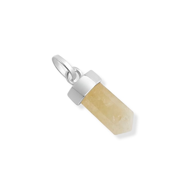 Pingente Com Pedra Citrino Amarelo