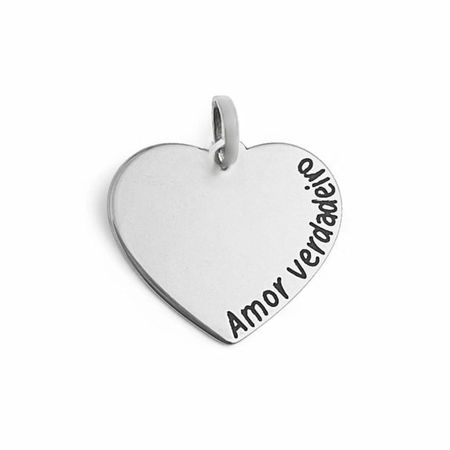 Pingente Coração Amor Verdadeiro