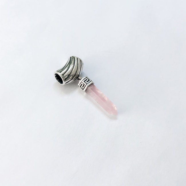 Pingente Cristal Quartzo Rosa