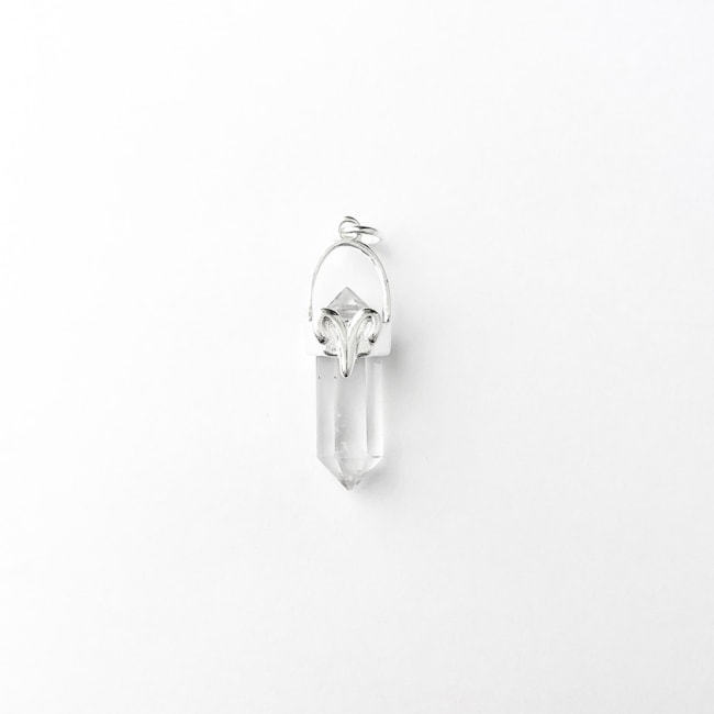 Pingente Cristal Quartzo Transparente Signo Áries