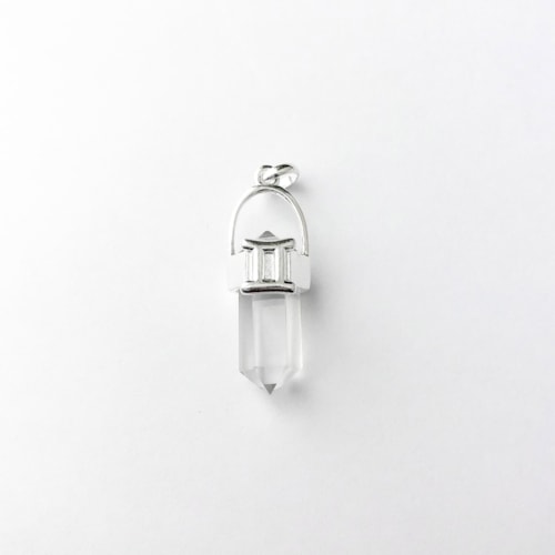 Produto Pingente Cristal Quartzo Transparente Signo Gêmeos 
