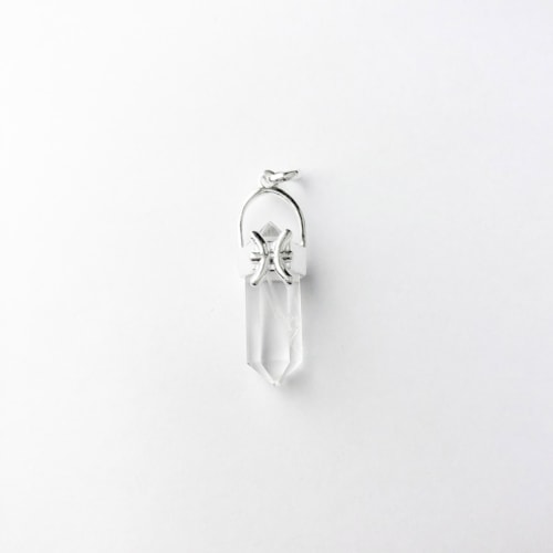 Produto Pingente Cristal Quartzo Transparente Signo Peixes 