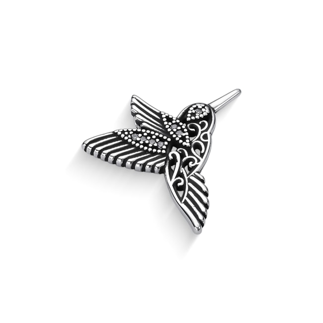 Pingente de Beija Flor com Zircônia Cristal 