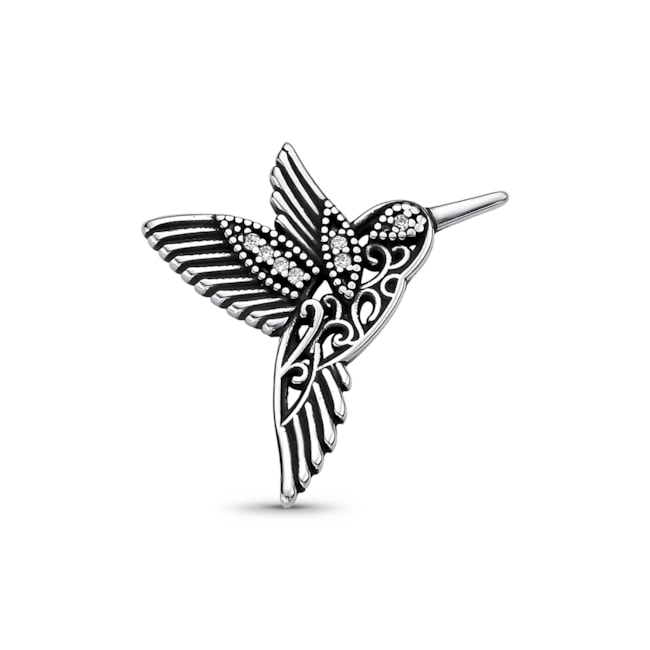 Pingente de Beija Flor com Zircônia Cristal 