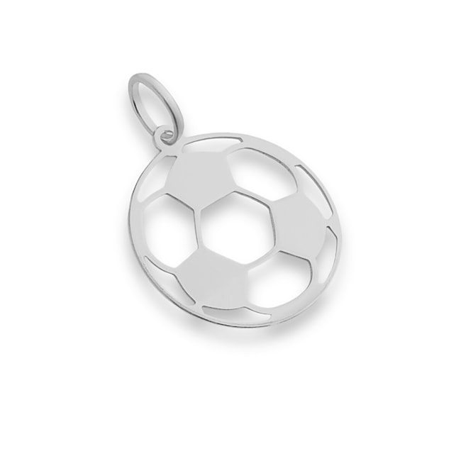 Pingente de Bola de Futebol com Gomos Vazados 