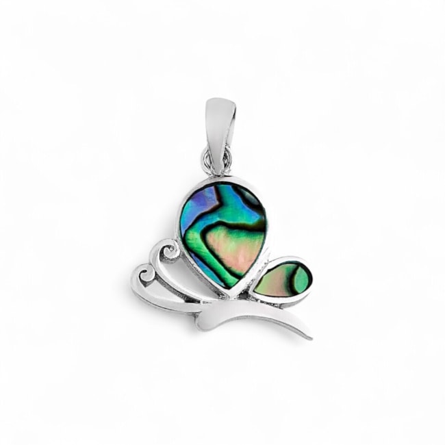 Pingente de Borboleta com Abalone 