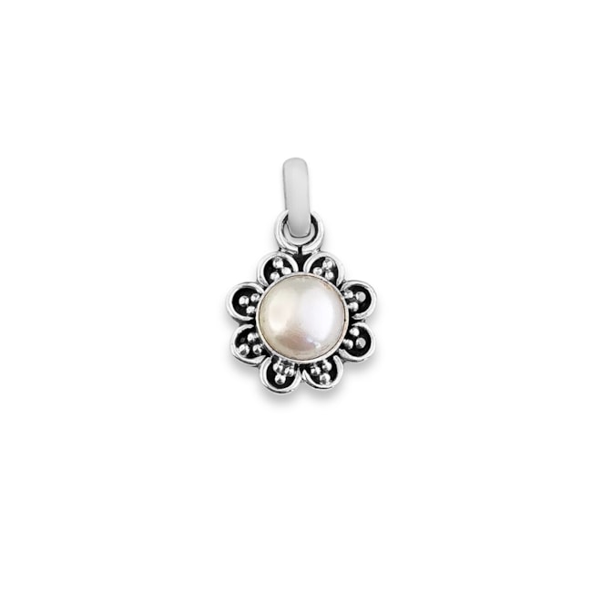 Pingente de Flor com Pérola 