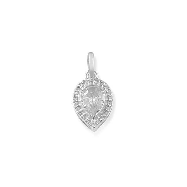 Pingente de Gota Cravejado de Zircônia