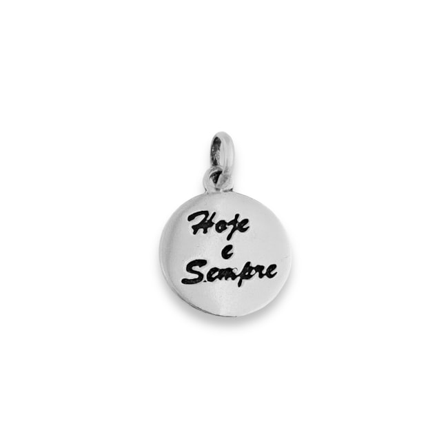 Pingente de Medalha "Hoje e Sempre"