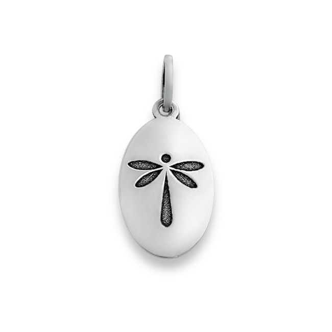 Pingente de Medalha Oval com Libélula