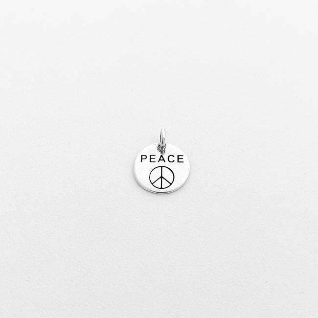 Pingente de Medalha "Peace" com Símbolo da Paz
