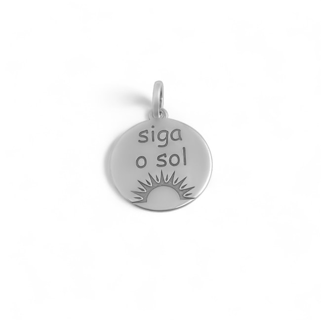 Pingente de Medalha "Siga o Sol"