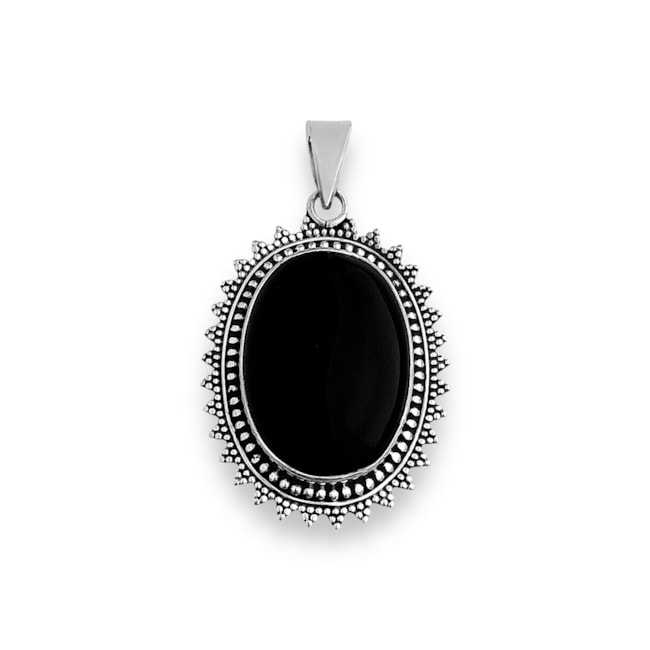 Pingente de Pedra Ônix com Arabescos