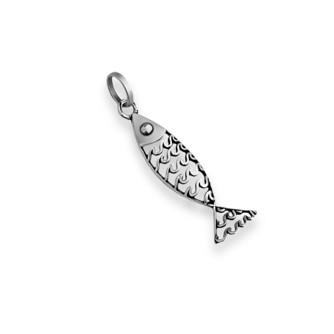 Pingente de Peixe Vazado Envelhecido 