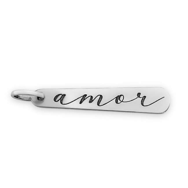 Pingente de Plaquinha "Amor"