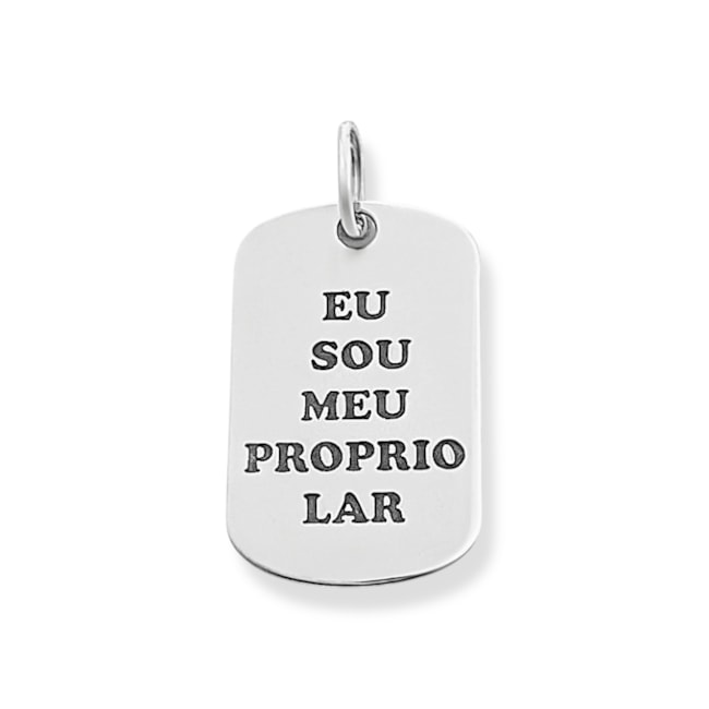 Pingente de Plaquinha "Eu Sou Meu Próprio Lar"